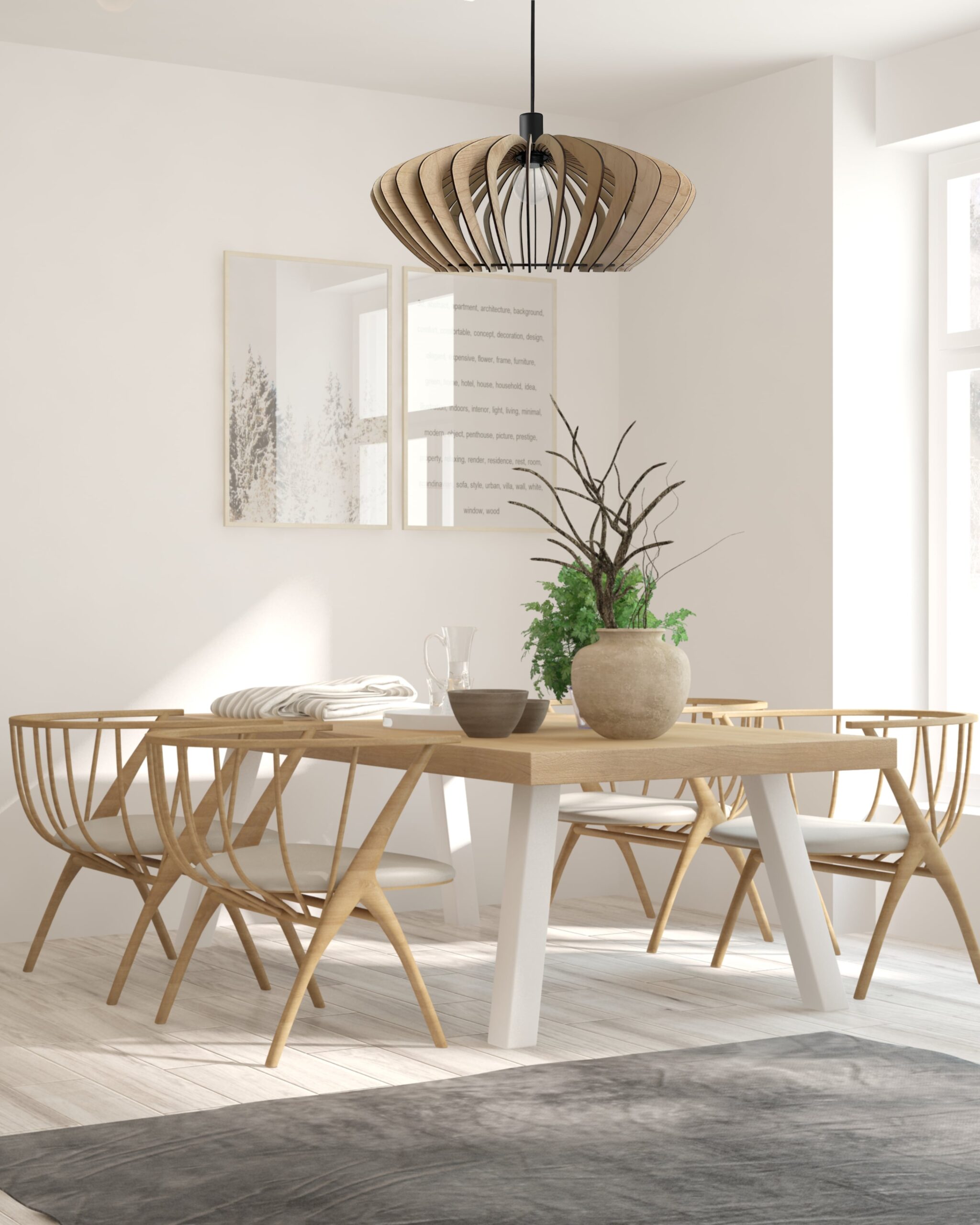 Cassiopée : Suspension en bois de bouleau design - 2
