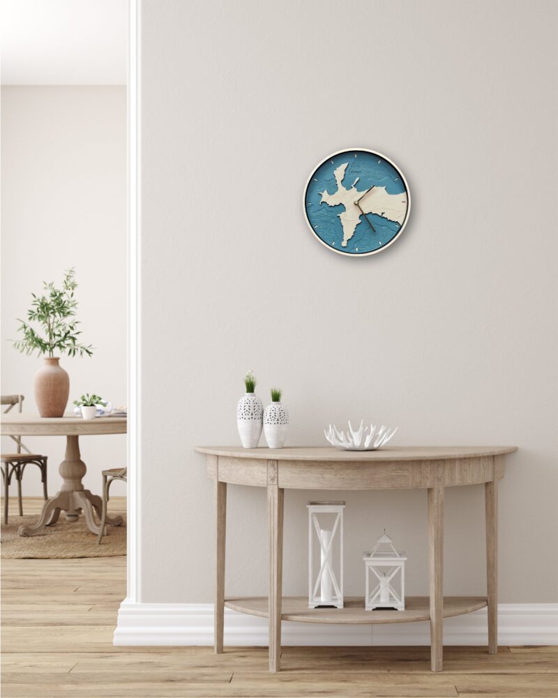 Wenn O'Clock Edition : Horloge murale aux contours du littoral breton - 6