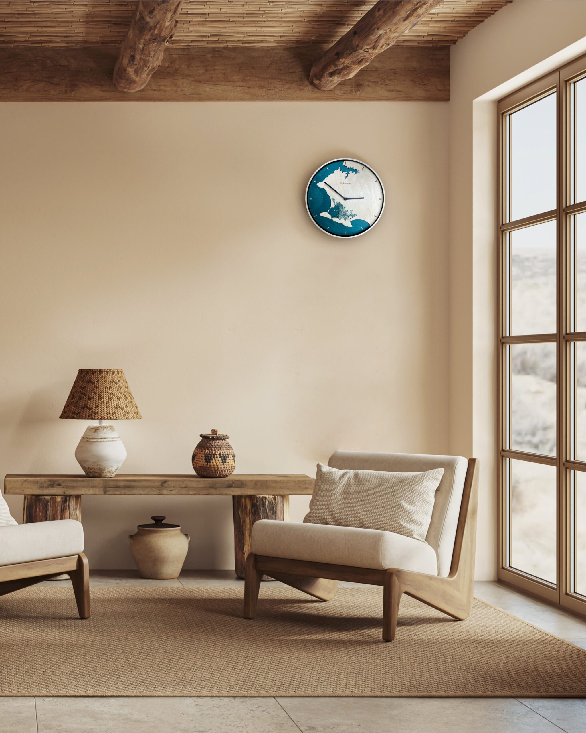 Wenn O'Clock Littoral France : Horloge murale aux contours des côtes françaises - 3