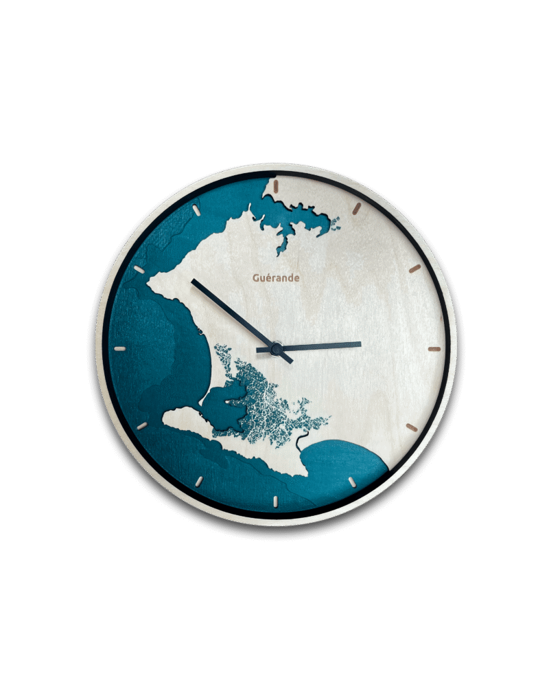 Wenn O'Clock Littoral France : Horloge murale aux contours des côtes françaises