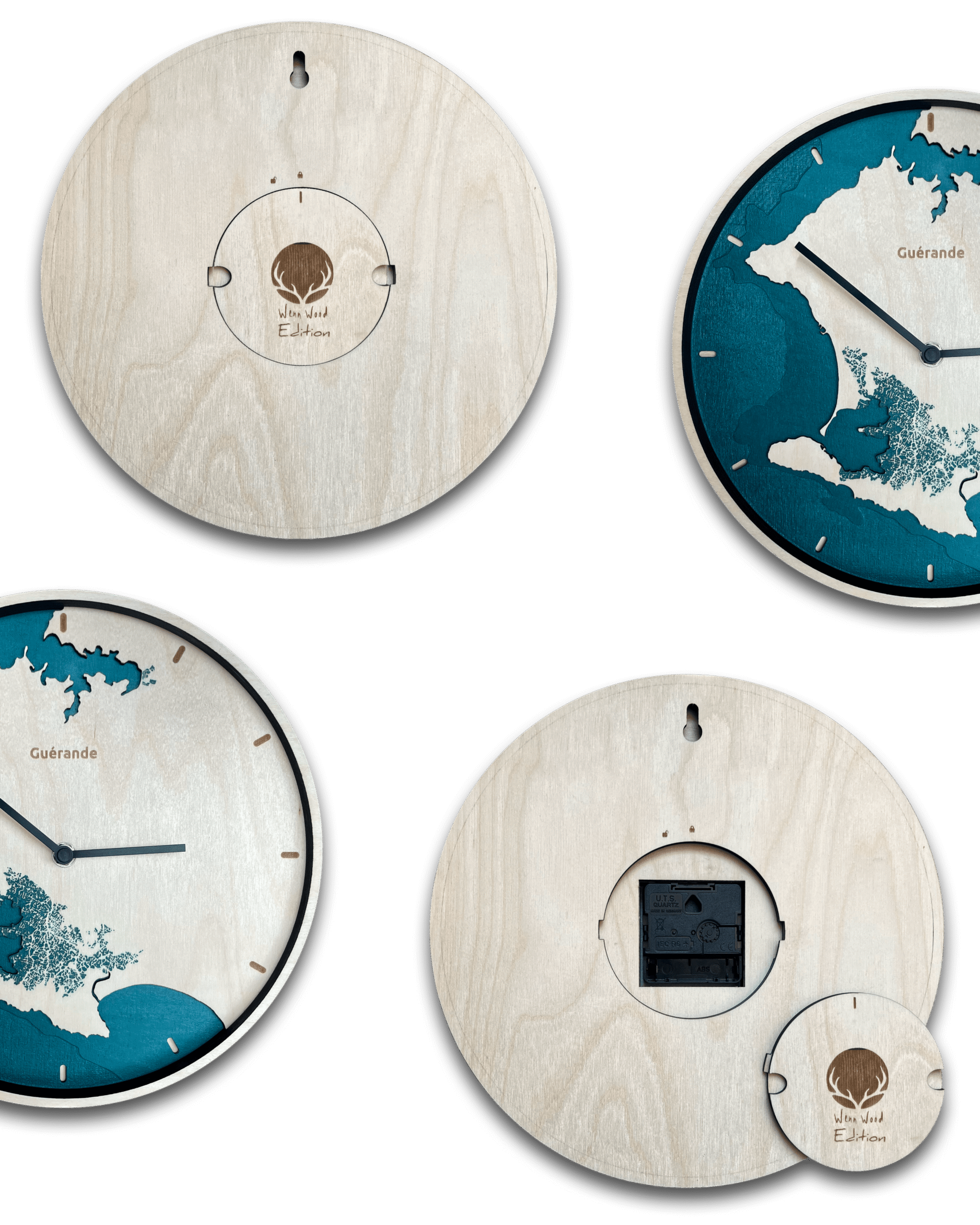 Wenn O'Clock Littoral France : Horloge murale aux contours des côtes françaises - 4
