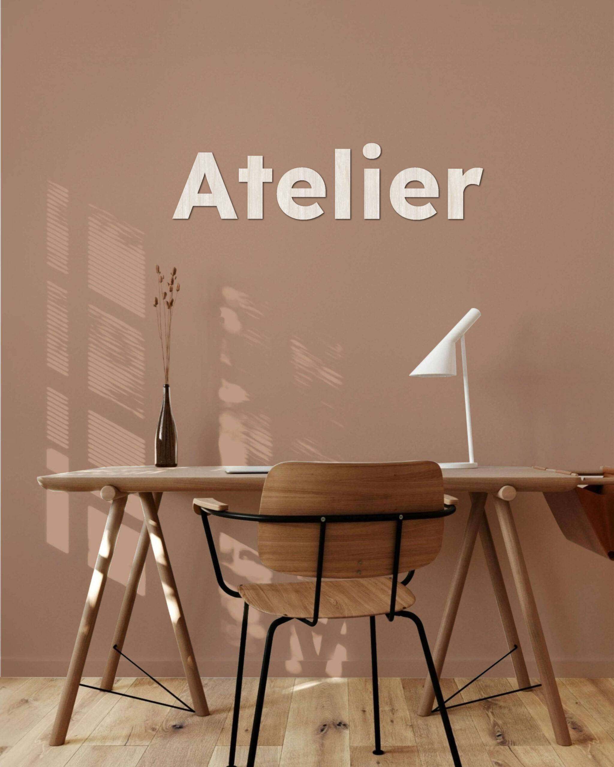 Lettre en bois décorative pour signalétique intérieure - 2