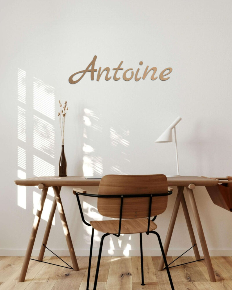 Lettre découpée en bois pour prénom d’enfant ou décoration de chambre