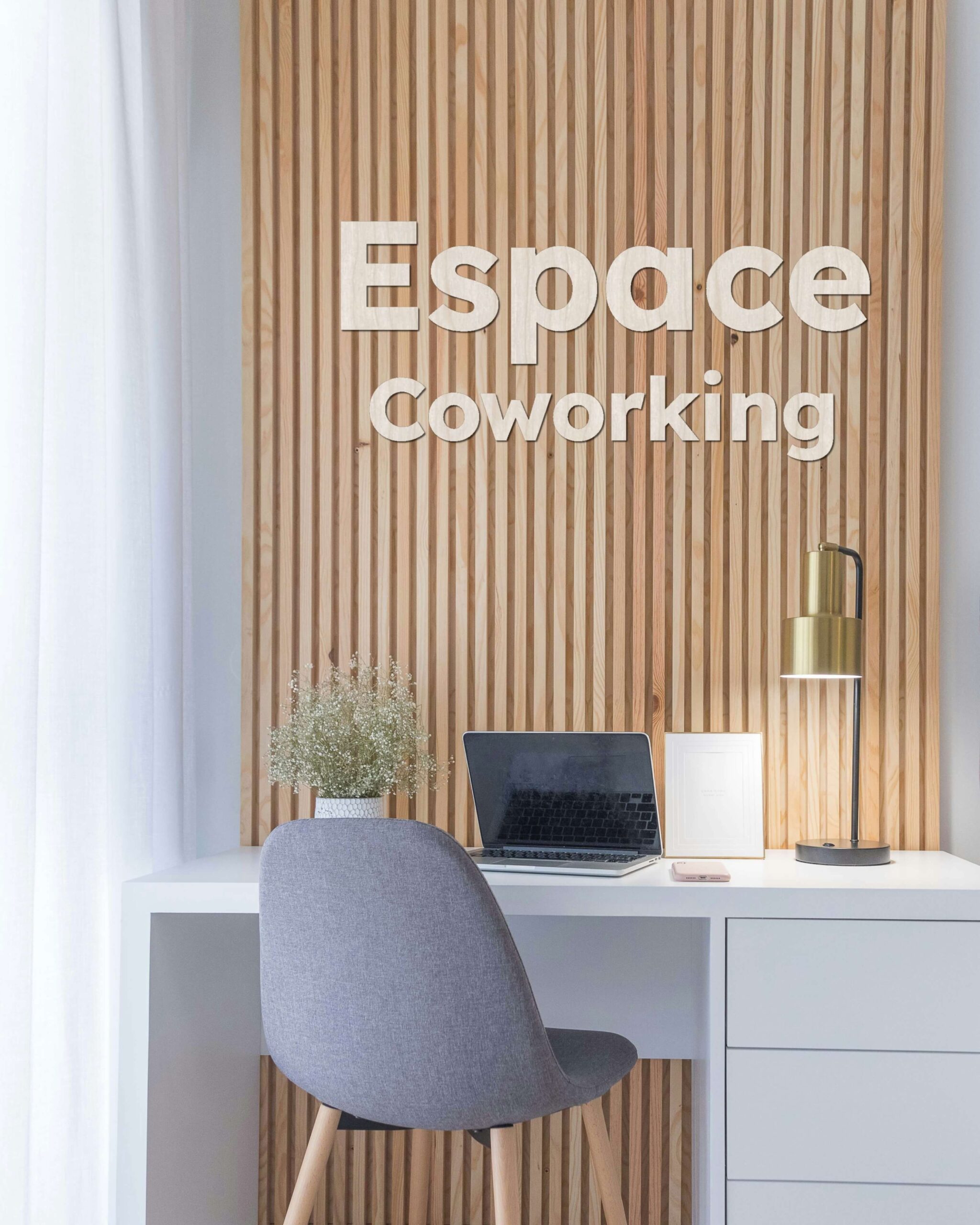 Lettre en bois décorative pour signalétique intérieure - 5